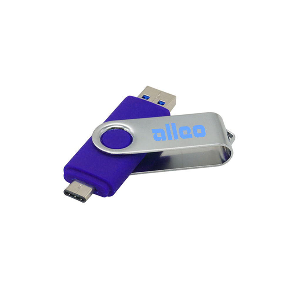 Multi-port Type-C USB Flash Drives Rotating Swivel USB Drive